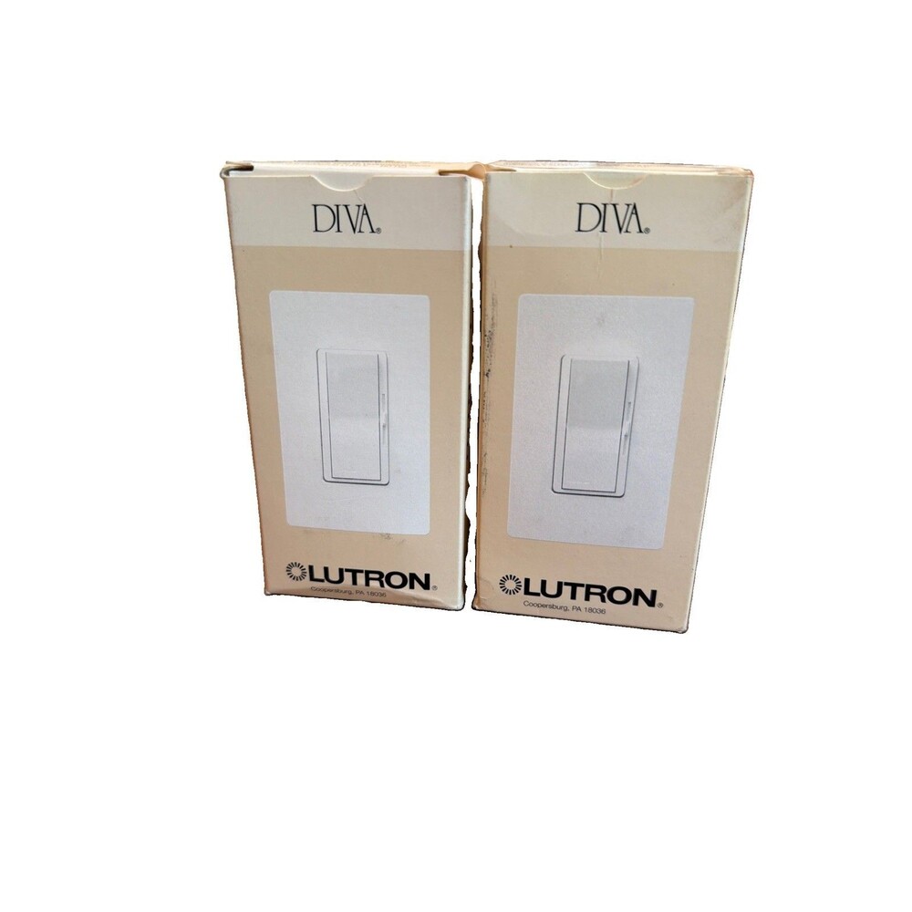 2 Lutron Diva DVLV-600P-BL 600W Magnetic Low Voltage 1-Pole Dimmer Black NEW